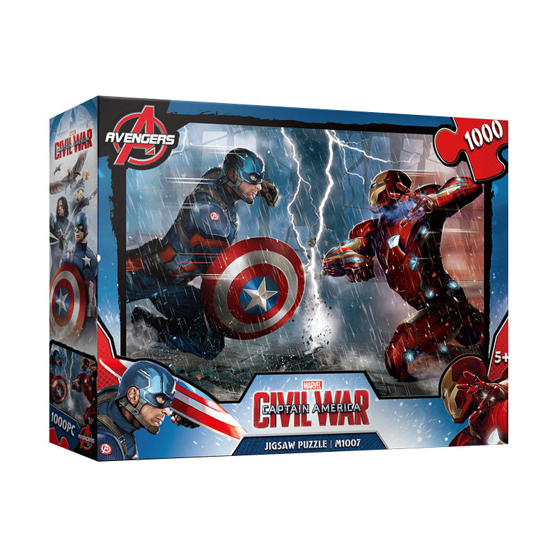 1000Piece Puzzle Marvel Iron Man VS Captain America – PuzzleGallery